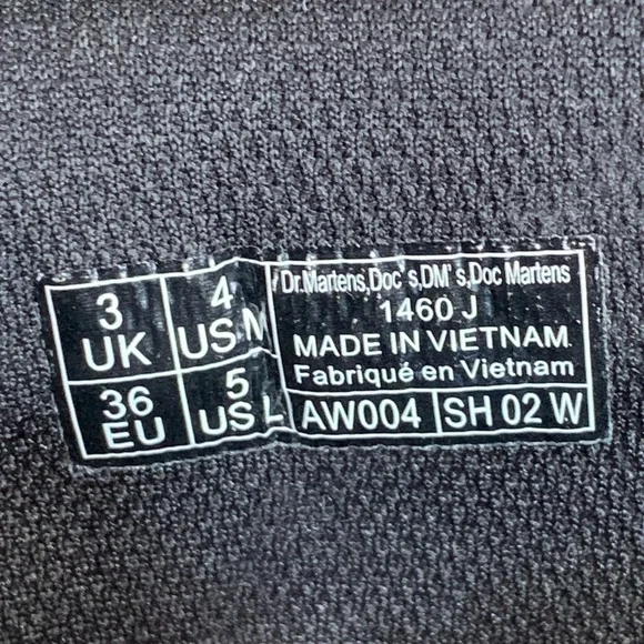 DR MARTENS JUNIOR 1460 DELANEY BLACK PATENT LEATHER LACE UP ZIP BOOTS size 5 - Picture 9 of 9